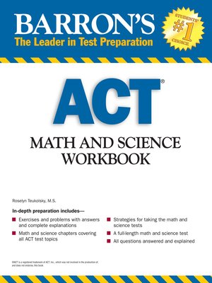 Barron's Math and Science Workbook for the ACT - ebook